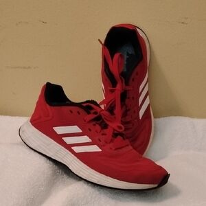 Adidas Red and White Sneakers